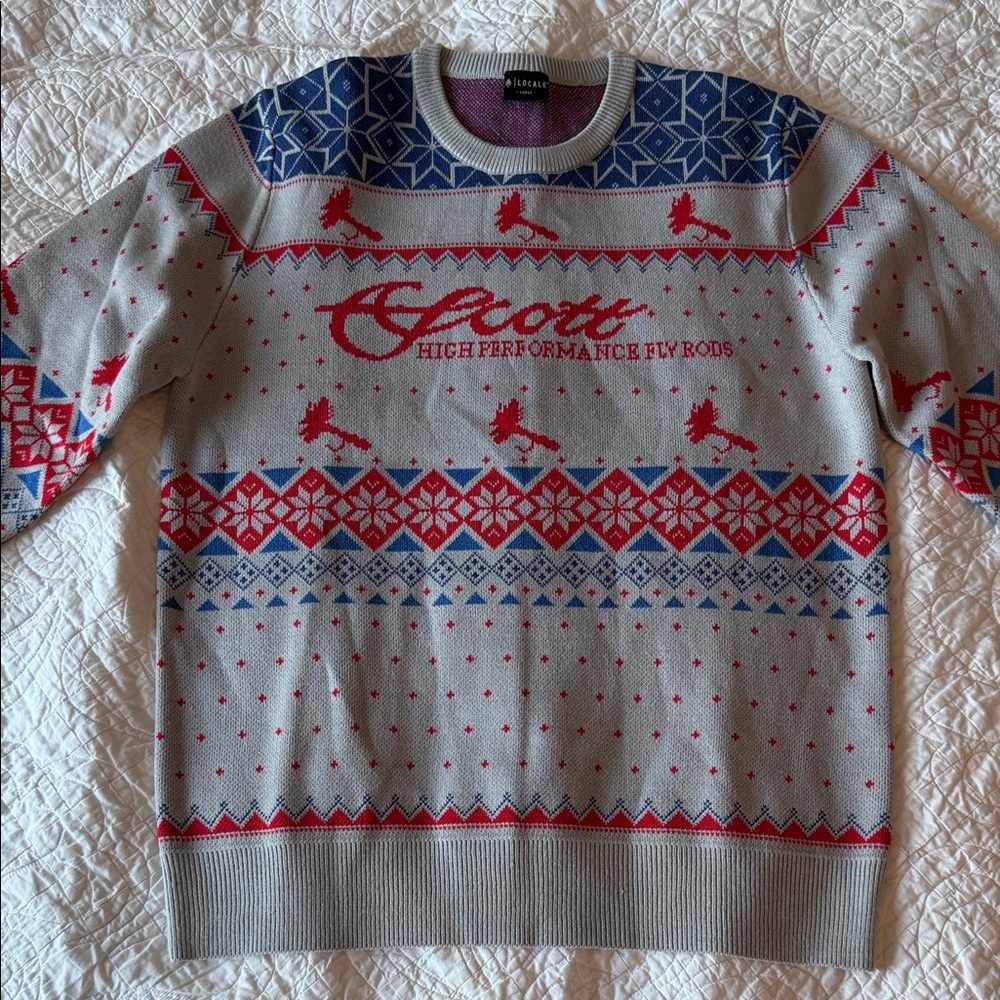 Scott Fly Rods Christmas sweater
